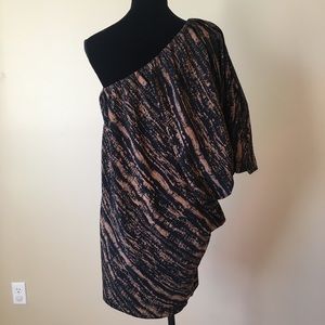 MM couture by miss me draped one shoulder dress